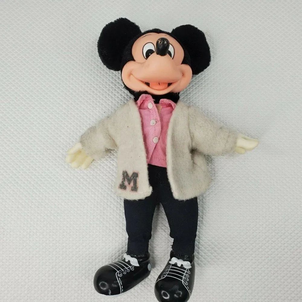 Vintage 80s Mickey Mouse Disney Applause Sock Hop Letter Sweater